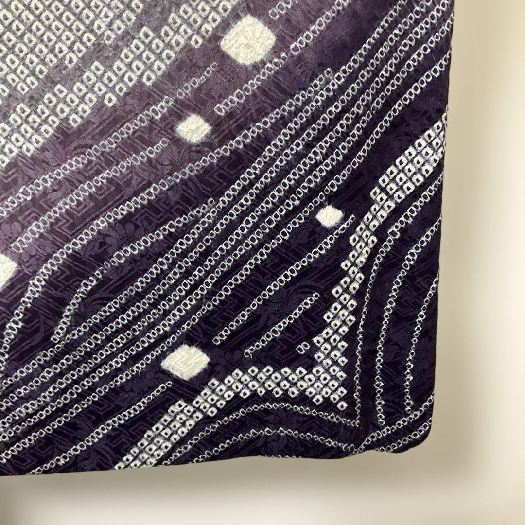 かつどん　No.2870 正絹総絞り幾何学波柄訪問着　美品