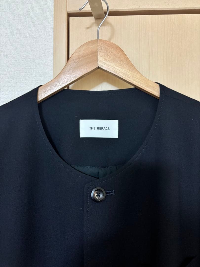 THE RERACS ブラック ノーカラージャケット