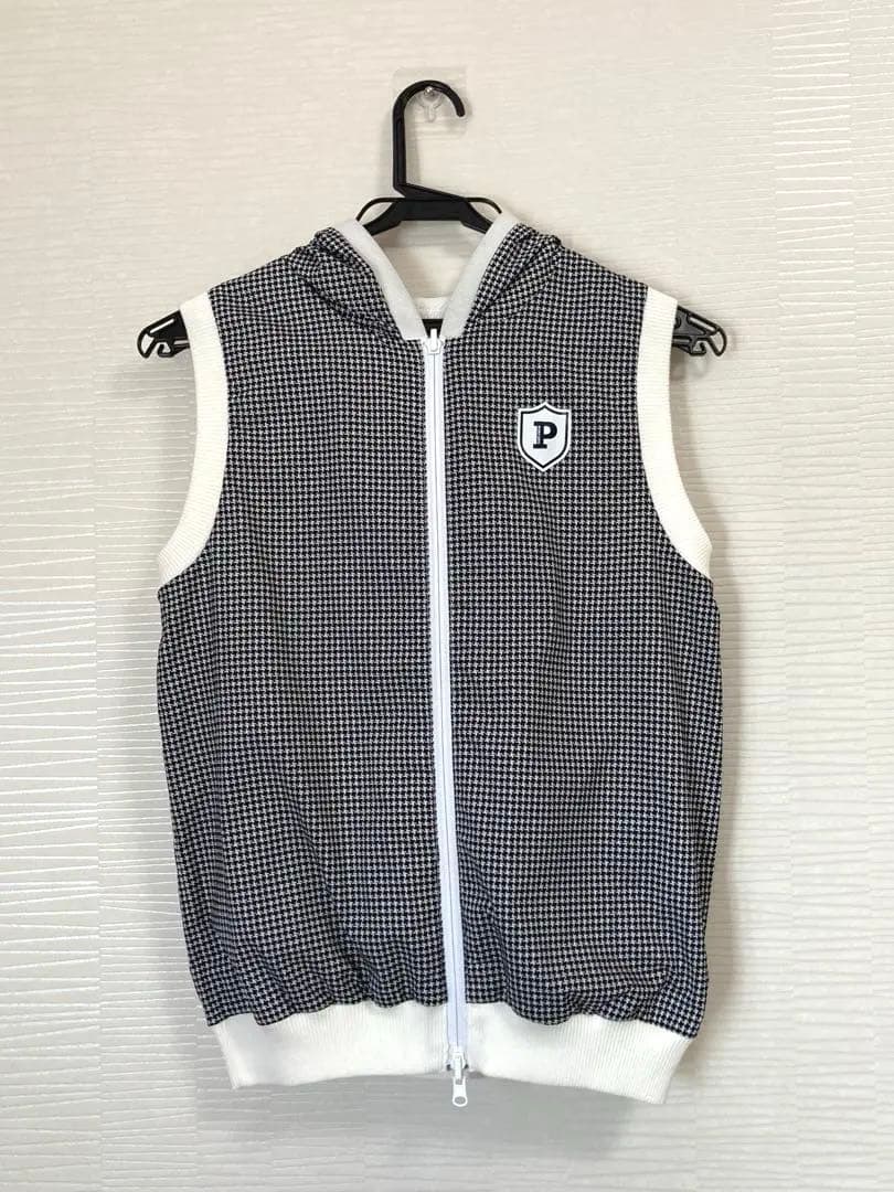 PEARLY GATES レディースフード付きリバーシブルベスト