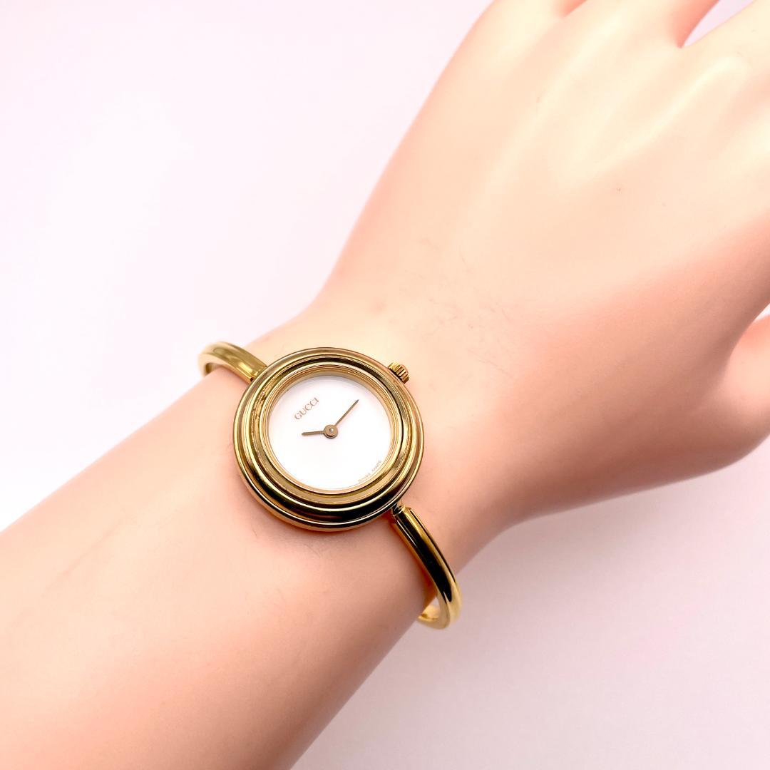 グッチ 11/12.2 チェンジベゼル ゴールド ブレス チェーン レディース