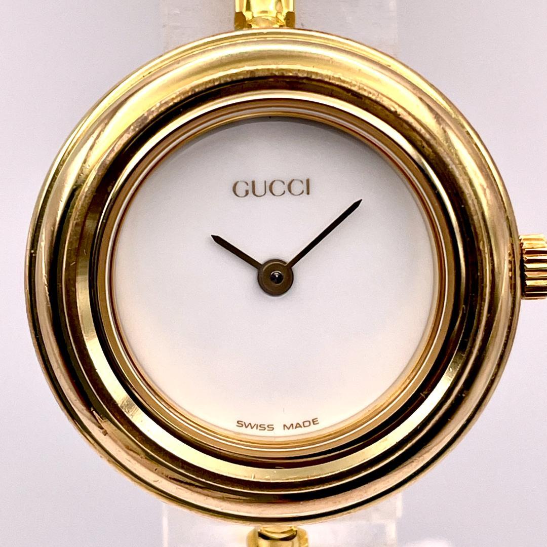 グッチ 11/12.2 チェンジベゼル ゴールド ブレス チェーン レディース