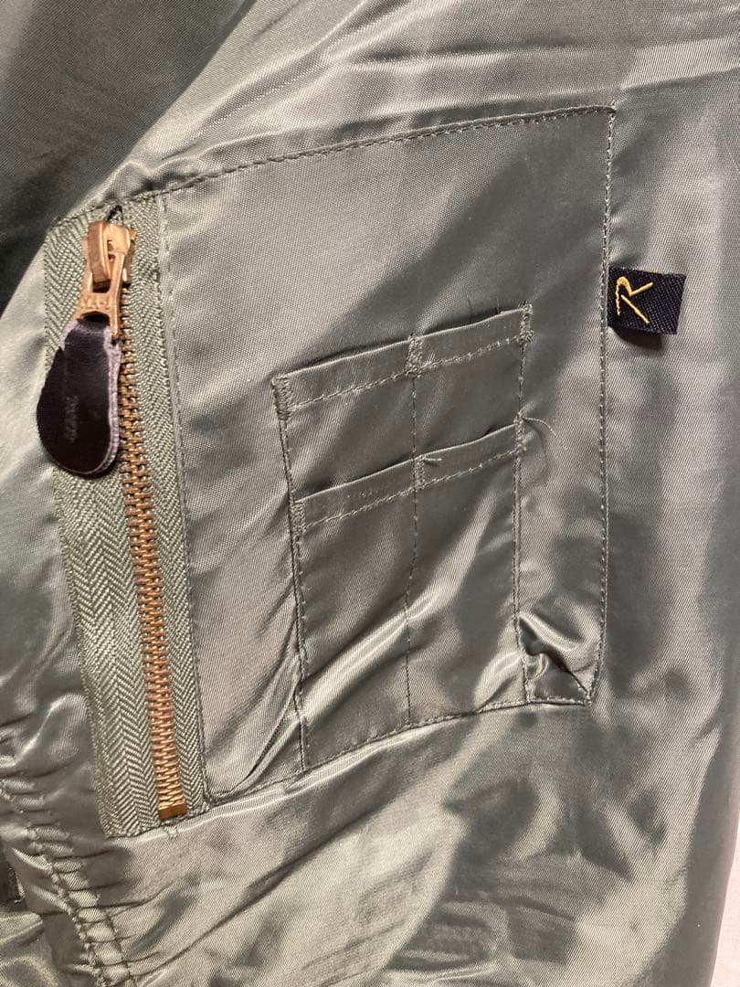 ロスコ　MA-1フライトジャケット オリーブグリーン　S