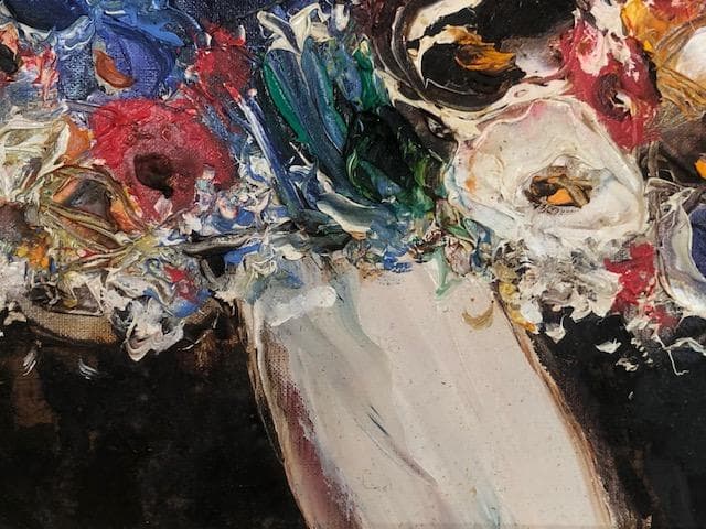 ゆず 様【金・土・日】限定❗️美術館所蔵・買上◆故・西野久子◆油彩Ｆ６