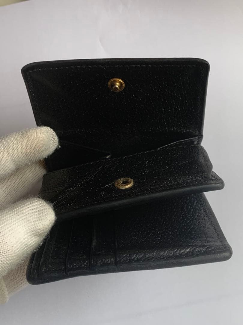グッチ　二つ折り財布　小銭入れ　ケース　マーモント　ブラック P55