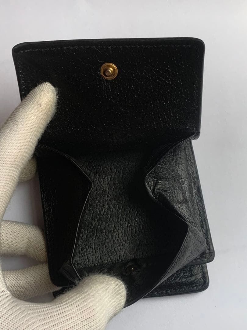 グッチ　二つ折り財布　小銭入れ　ケース　マーモント　ブラック P55