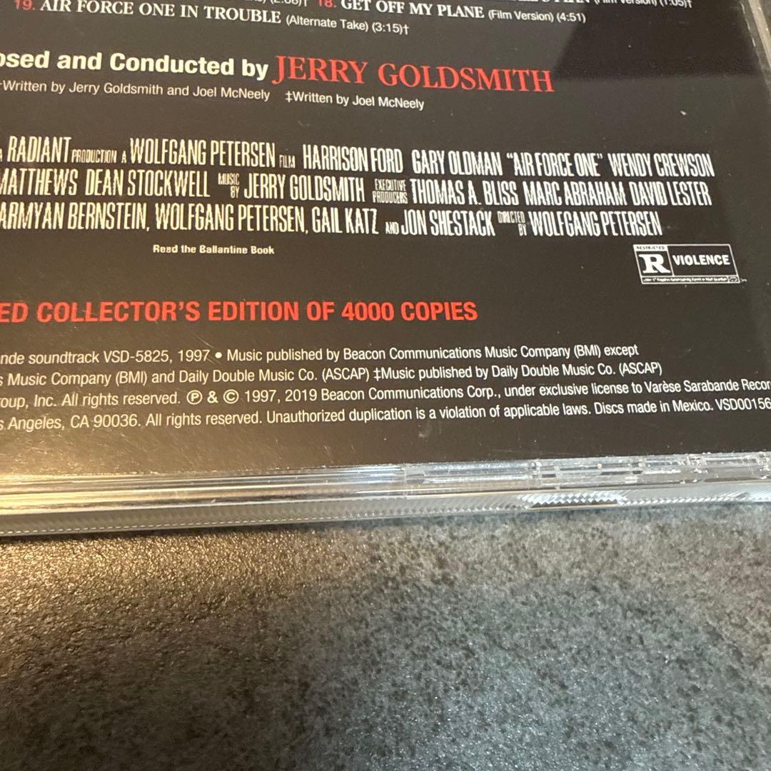 廃盤　サントラCD「エアフォース・ワン」DXエディション 2枚組　4000枚限定