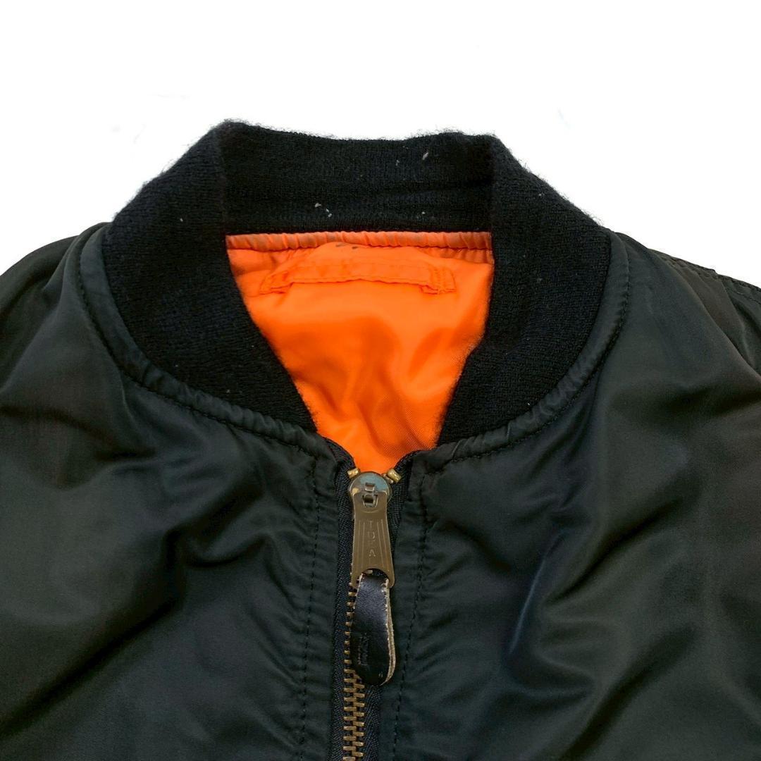 希少カラー★80s USA製 ALPHA MA-1 ブラック M　D601