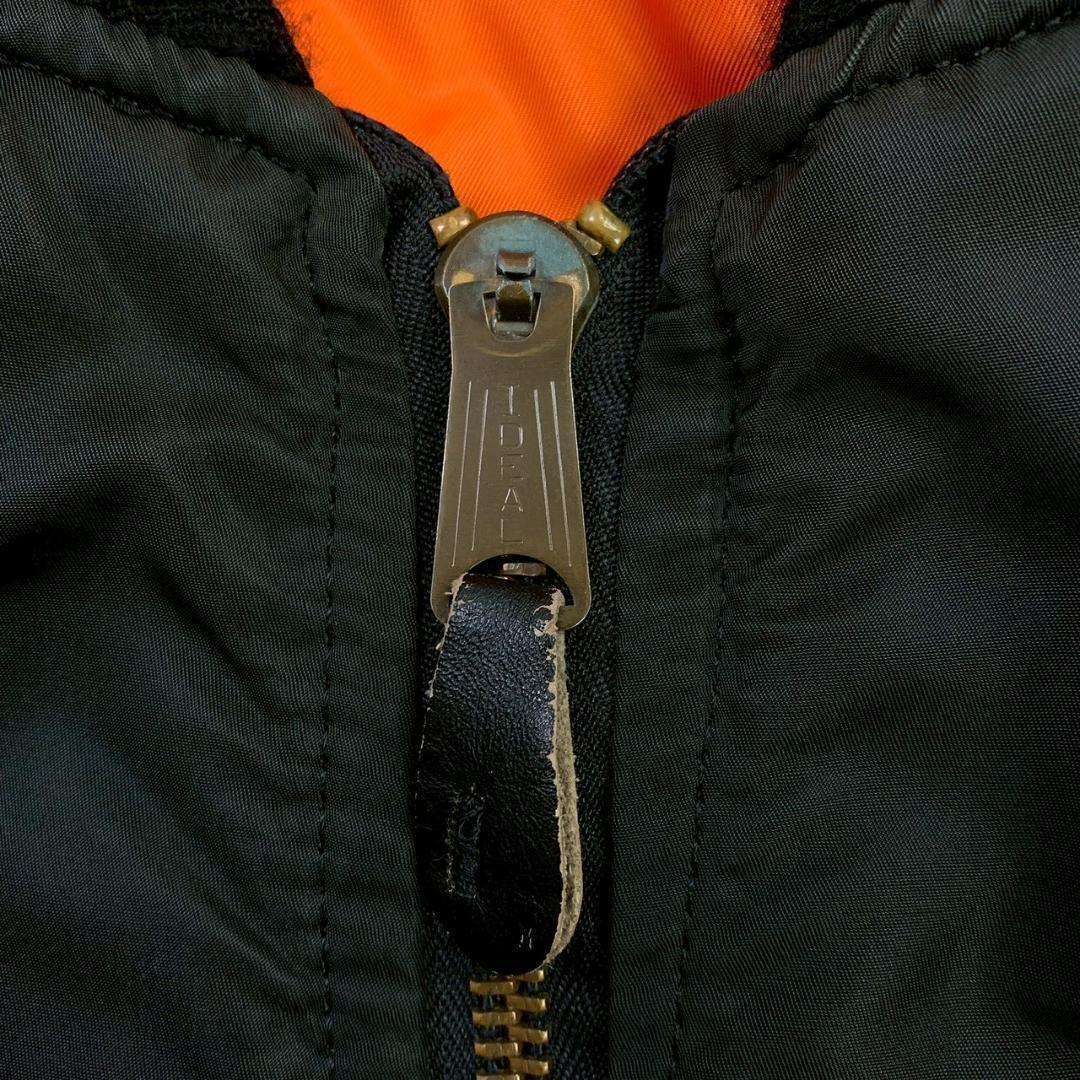 希少カラー★80s USA製 ALPHA MA-1 ブラック M　D601