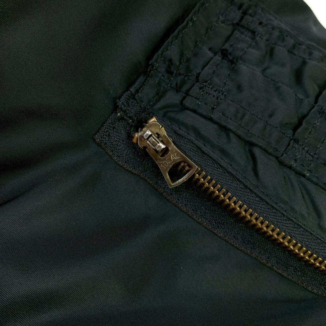 希少カラー★80s USA製 ALPHA MA-1 ブラック M　D601