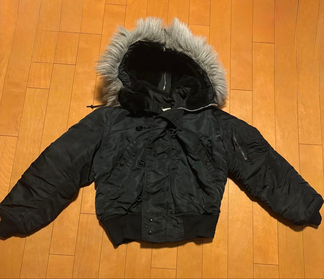 USA製 アルファ N-2B フライトジャケット Sミリタリージャケット 黒