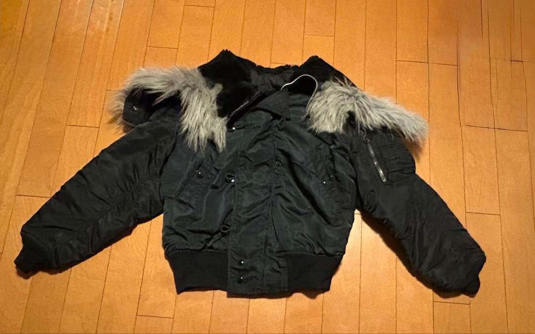 USA製 アルファ N-2B フライトジャケット Sミリタリージャケット 黒