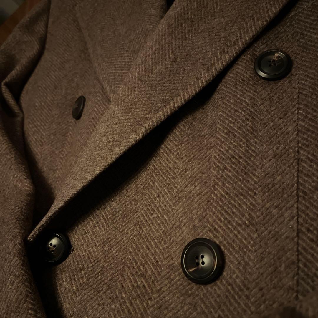 スティレラティーノ　ダブルブレスト カシミアコート グレーベージュ