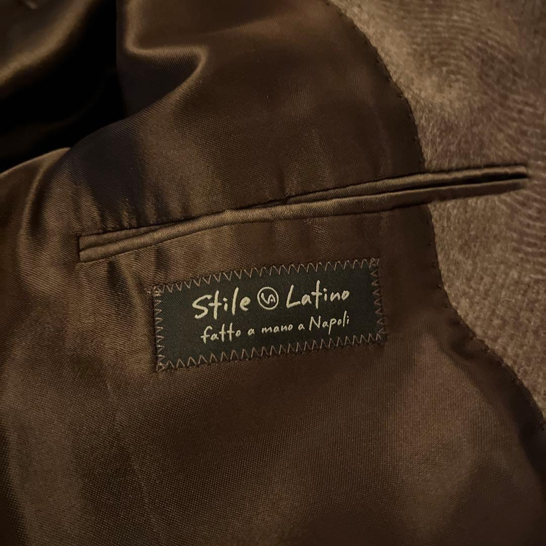 スティレラティーノ　ダブルブレスト カシミアコート グレーベージュ