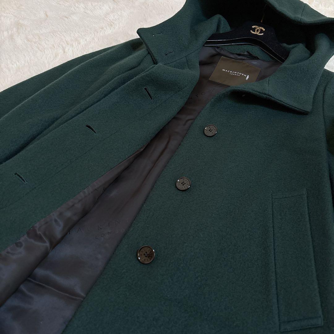 希少カラー☆マッキントッシュロンドン フーデッドコート イタリア生地 ウール