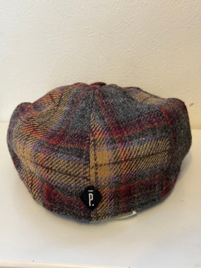 フランス製 ウール チェック キャスケット ハンチング