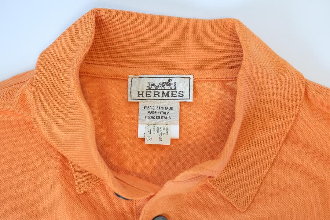 M340 HERMES ポロシャツ　Hロゴ　長袖　正規品 美品