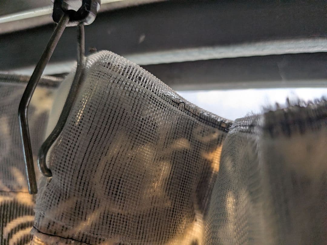 金華山　新格子(黒)仮眠カーテン