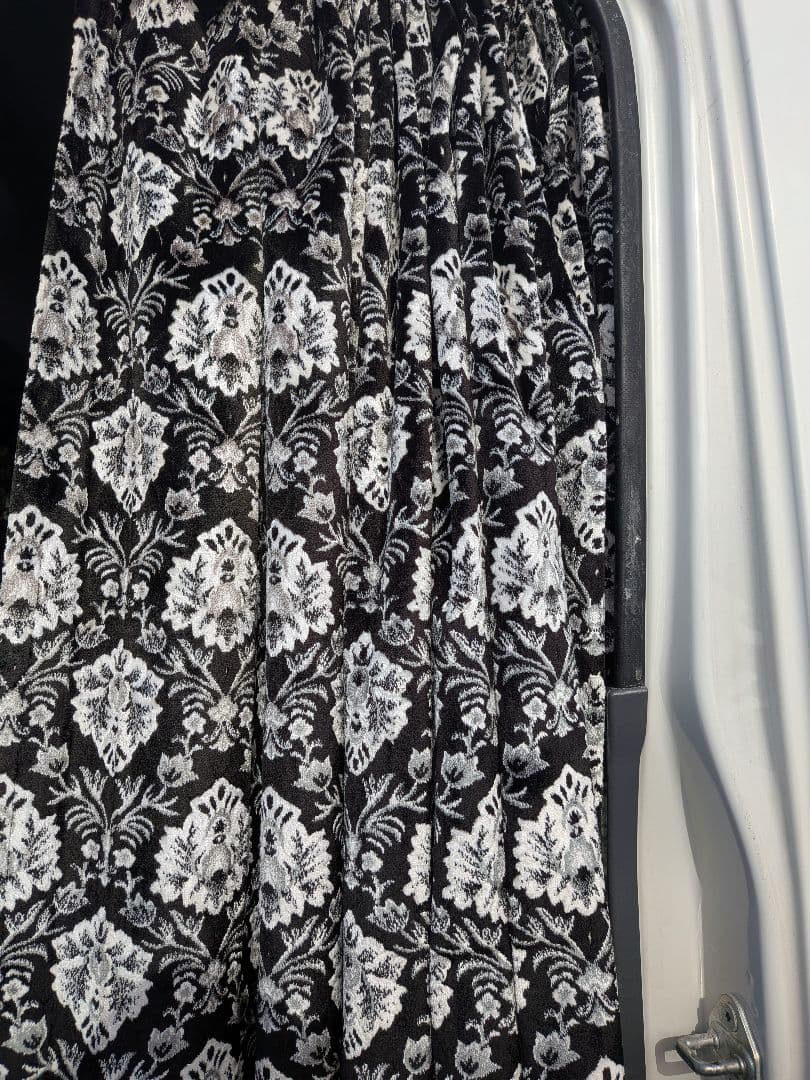 金華山　新格子(黒)仮眠カーテン