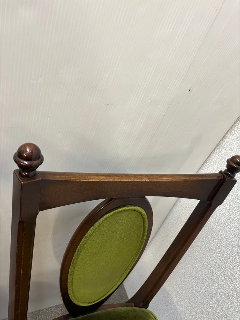 ② ヴィンテージチェア　ナガノインテリア　ベロアチェア　２脚セット