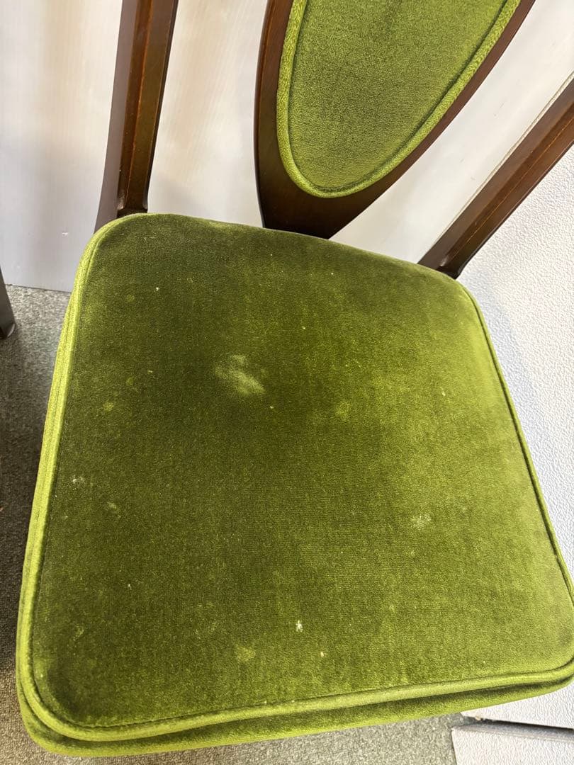 ② ヴィンテージチェア　ナガノインテリア　ベロアチェア　２脚セット