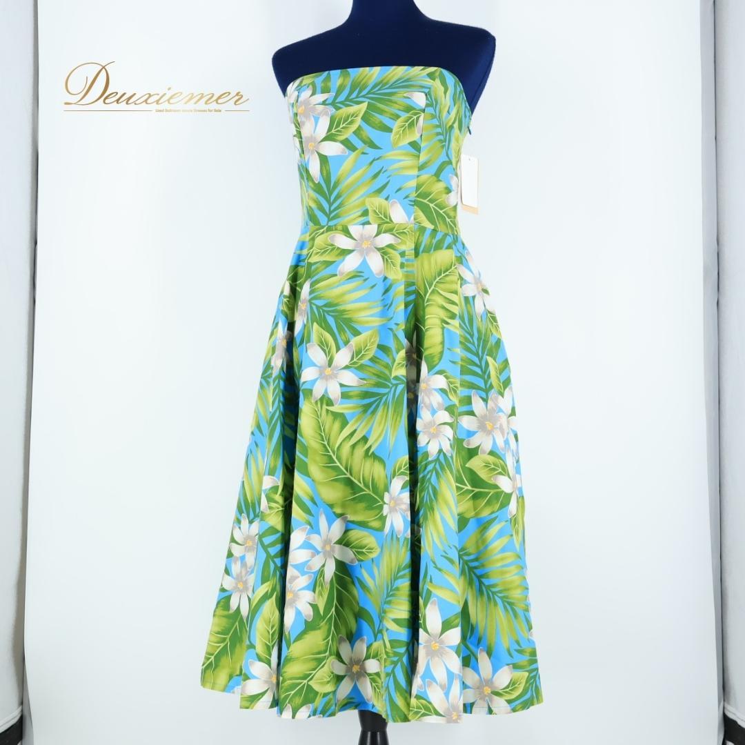 【美品 フラダンス衣装】スカイブルー Maunaloa ワンピース ドレス 水色