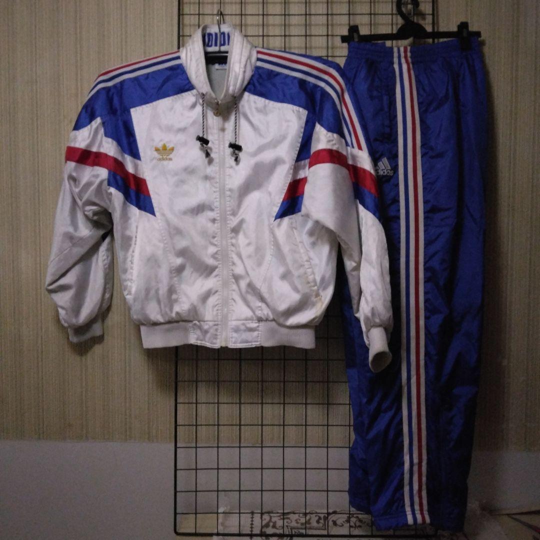 80～90年代Vintage-adidas ウォーマースーツ上下セット:3L
