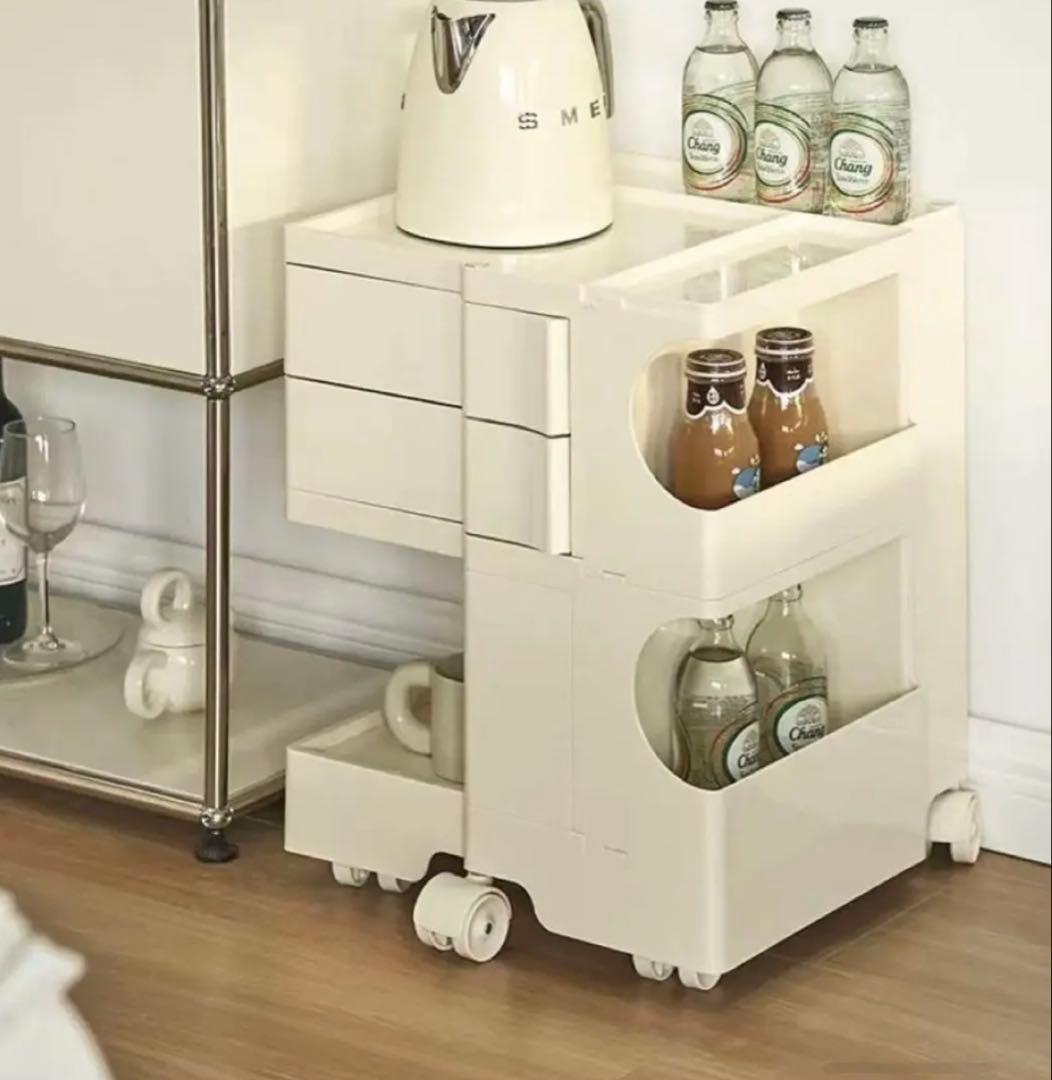 ボビーワゴン boby Trolley White リプロダクト 2段2トレイ