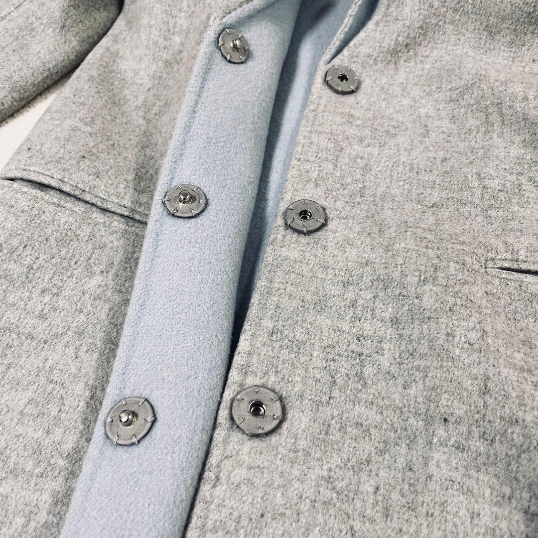 美品 theory セオリー カシミヤ混 チェスターコート 比翼 サイズ P