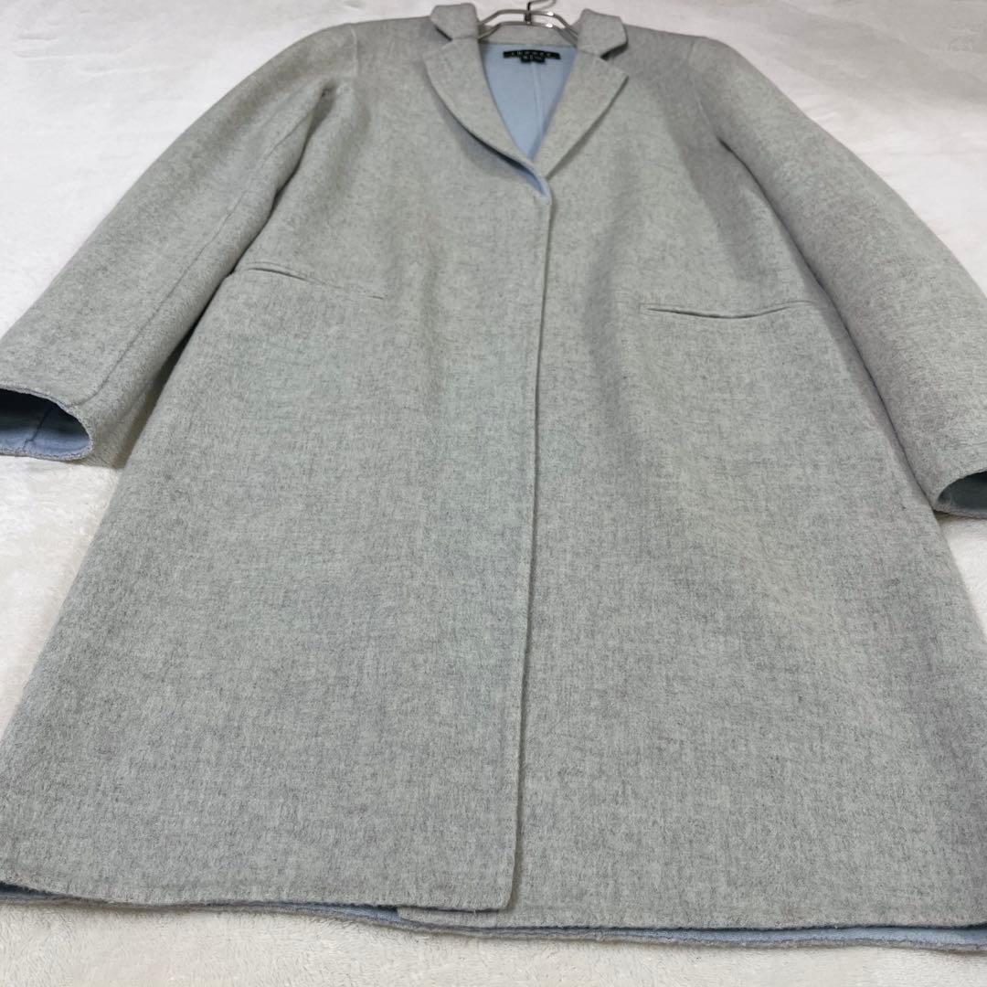 美品 theory セオリー カシミヤ混 チェスターコート 比翼 サイズ P