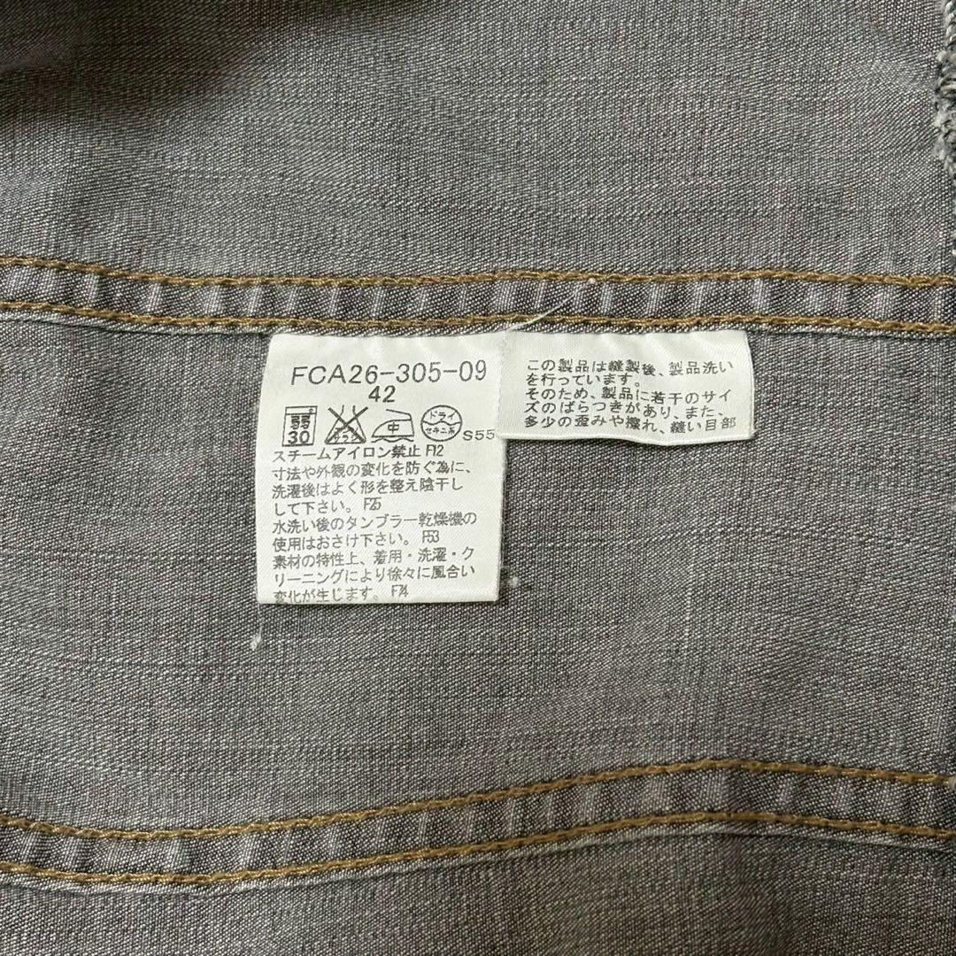 バーバリーロンドン ノーカラー デニムジャケット ノバチェック ロゴ刻印ボタン