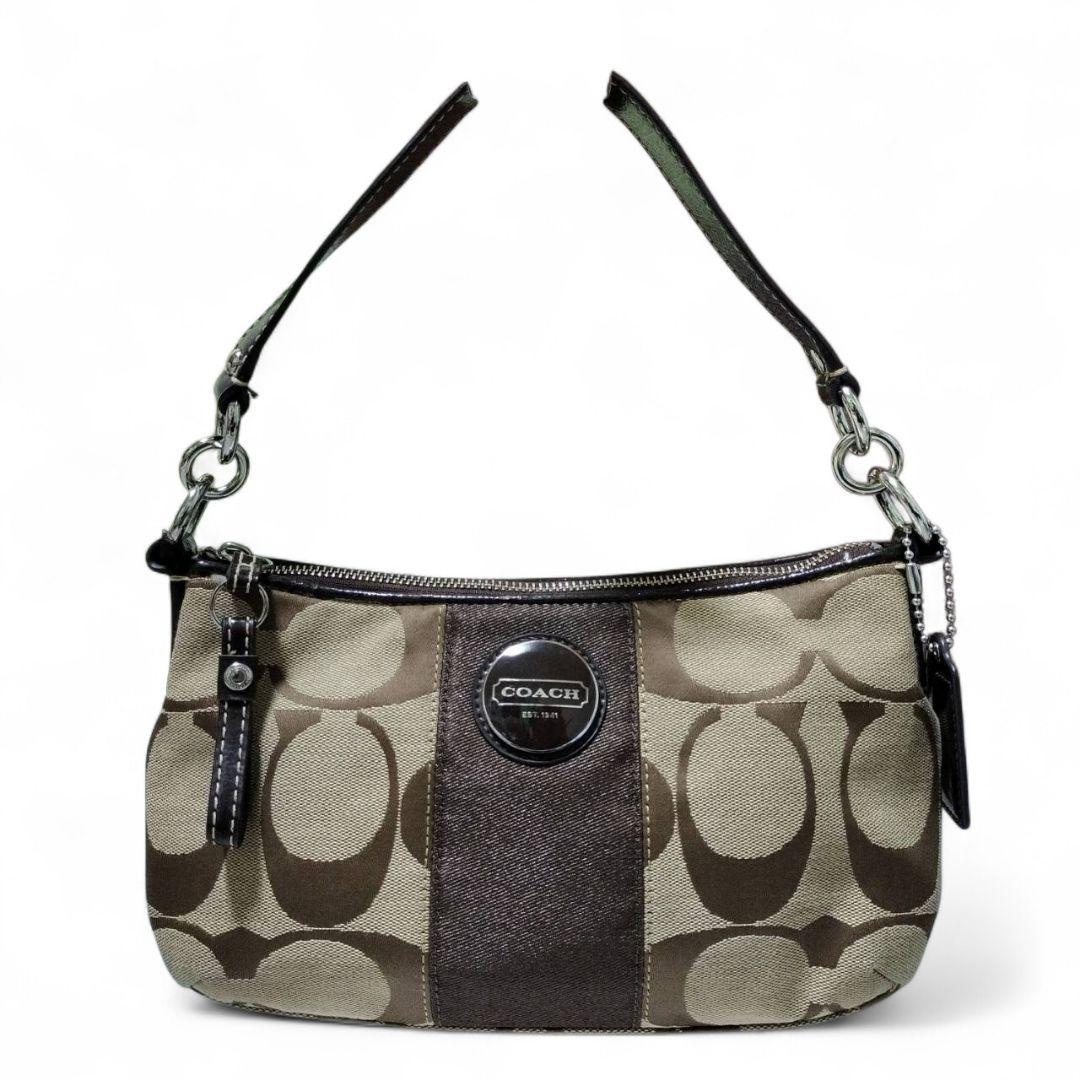 【極美品】 COACH コーチ ワンショルダーバック y2k ストライプ デミ