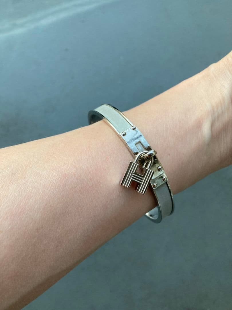 エルメス HERMES ブレスレット バングル Hカデナチャーム