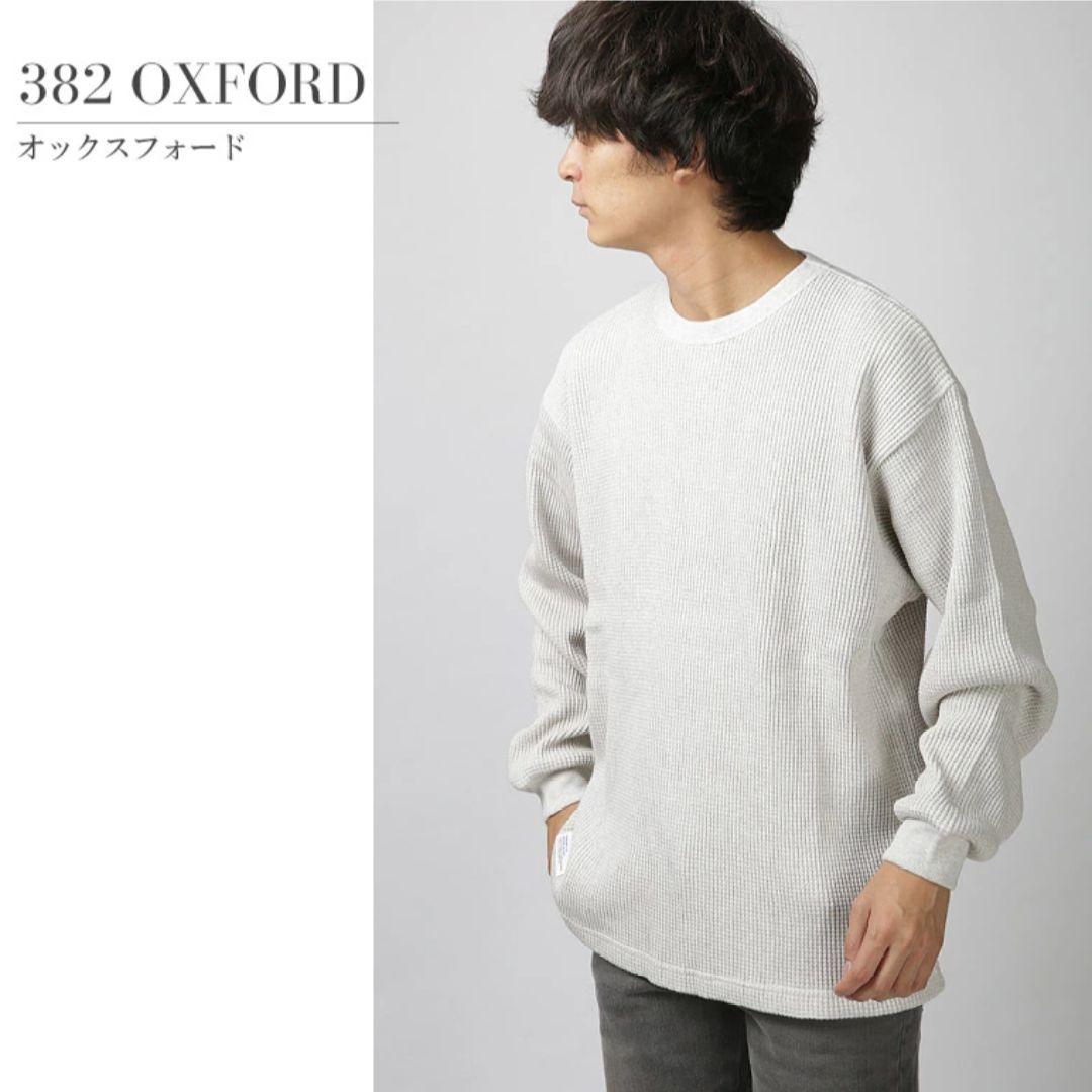 Schott サーマル ワッフル 長袖Tシャツ クルーネック カットソー 染め