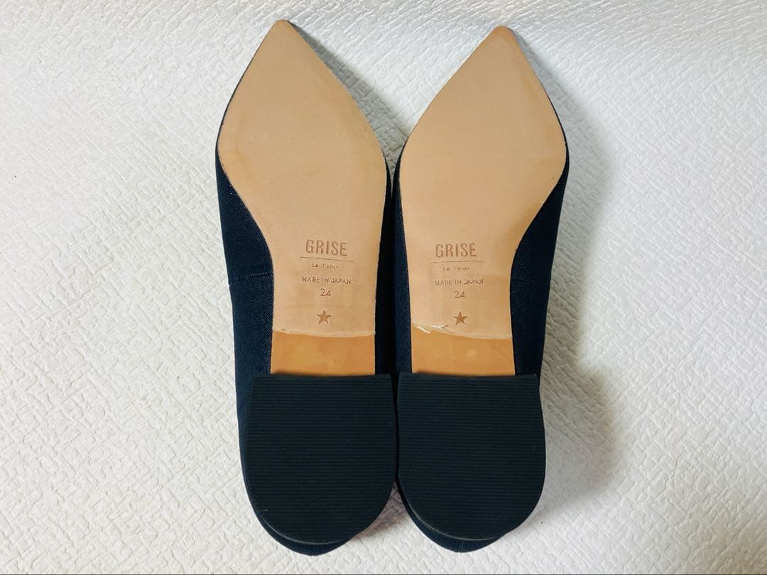 SH73◆新品◆Le Talon GRISE ダブルTストラップフラット24.0