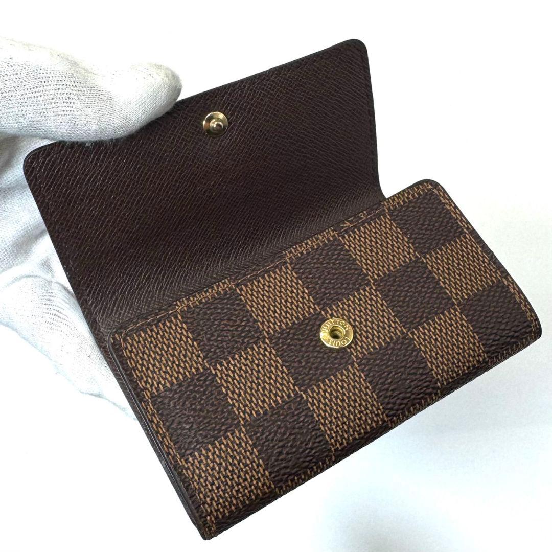 超美品 ルイヴィトン ダミエ エベヌ ミュルティクレ6 キーケース 鍵 6連