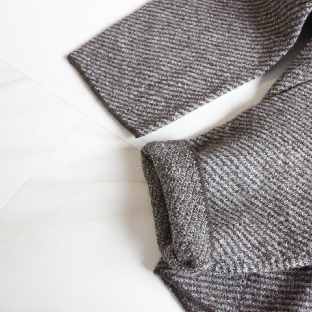 【新品タグ付き】45R ツイルKNIT PEA JACKET Fサイズ グレー