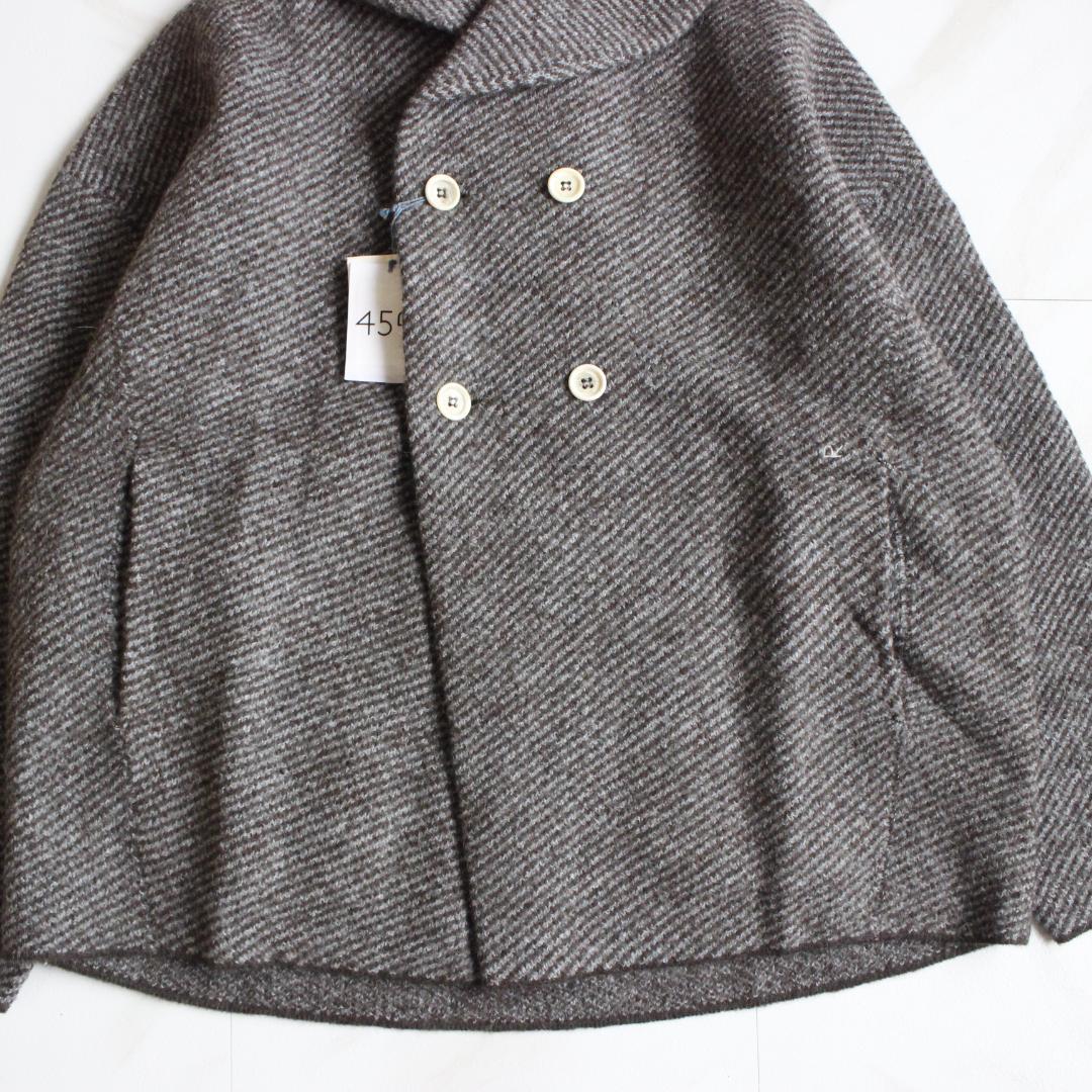 【新品タグ付き】45R ツイルKNIT PEA JACKET Fサイズ グレー
