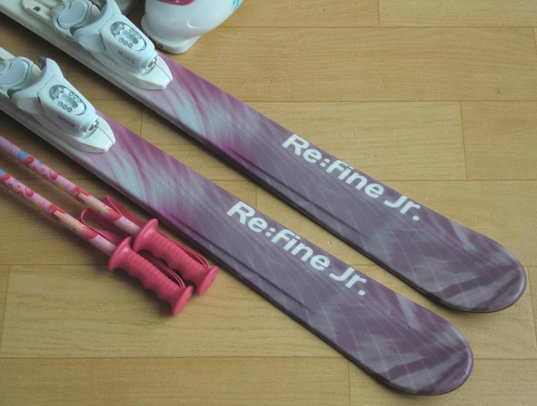 ■■送料無料■SWALLOW■子供用スキー4点セット■130/23■WAX済■■