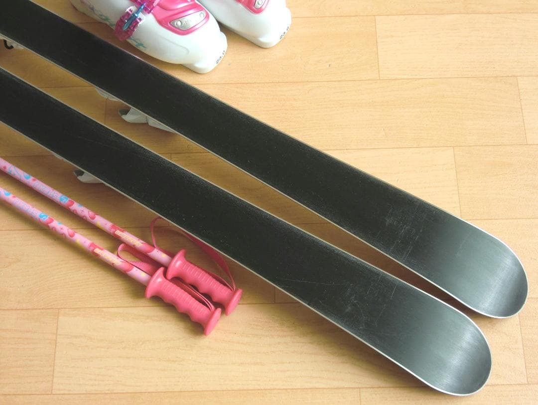 ■■送料無料■SWALLOW■子供用スキー4点セット■130/23■WAX済■■