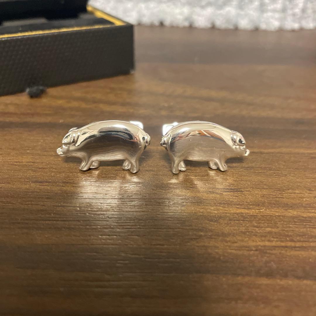 お盆セール!! dunhill ダンヒル カフリンクス カフス ピッグ