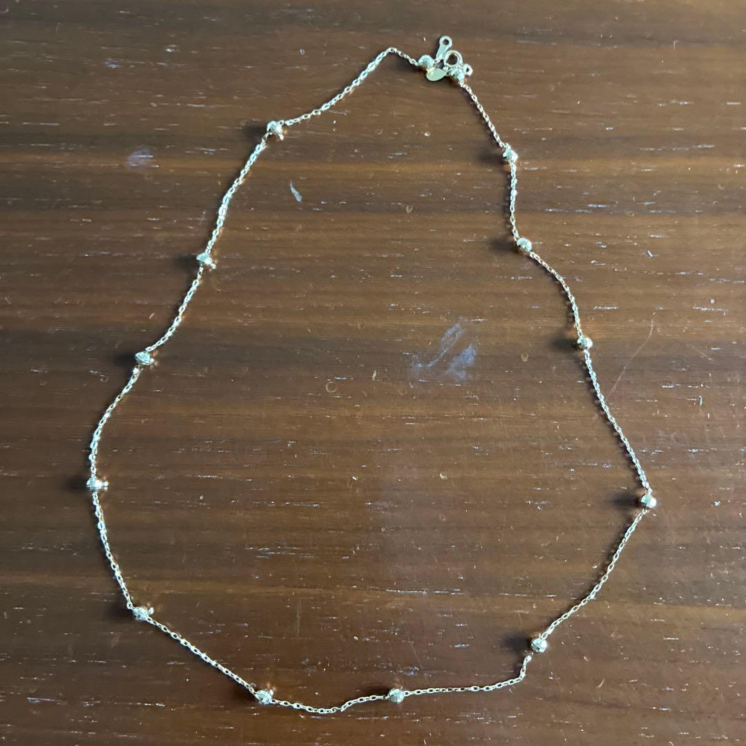 未使用　k18ミラーボール ステーションネックレス