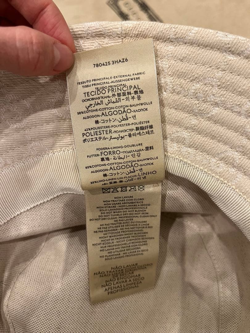 GUCCI ベージュ バケットハット 専用収納袋付き