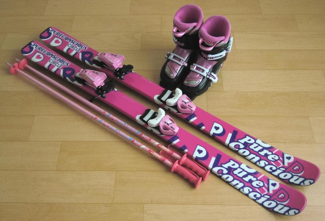 ■■送料無料■PURECONSCIOUS■子供用スキーセット■板120/靴22■