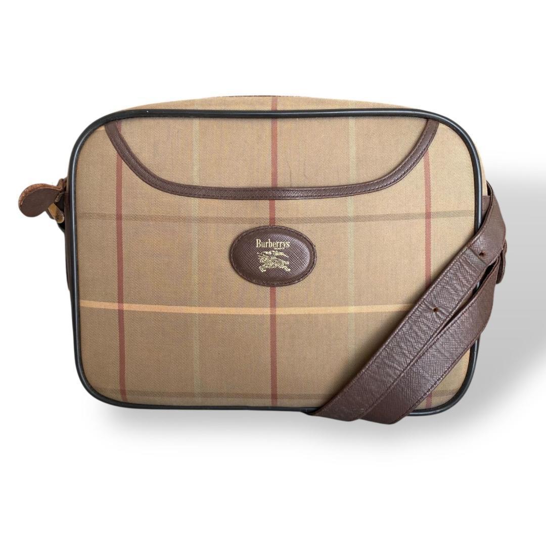 美品　バーバリー　BURBERRY ショルダーバッグ　茶色 シャドーホース