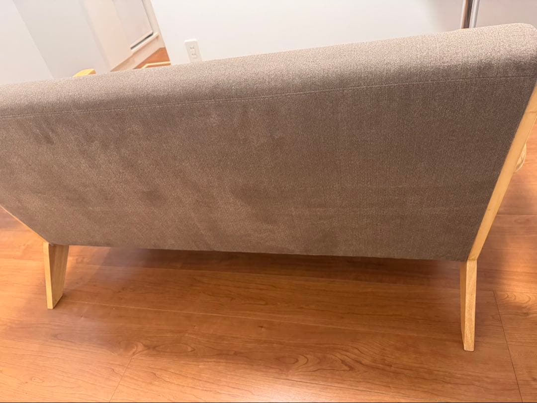 クッション2人掛けソファ/ダークブラウン