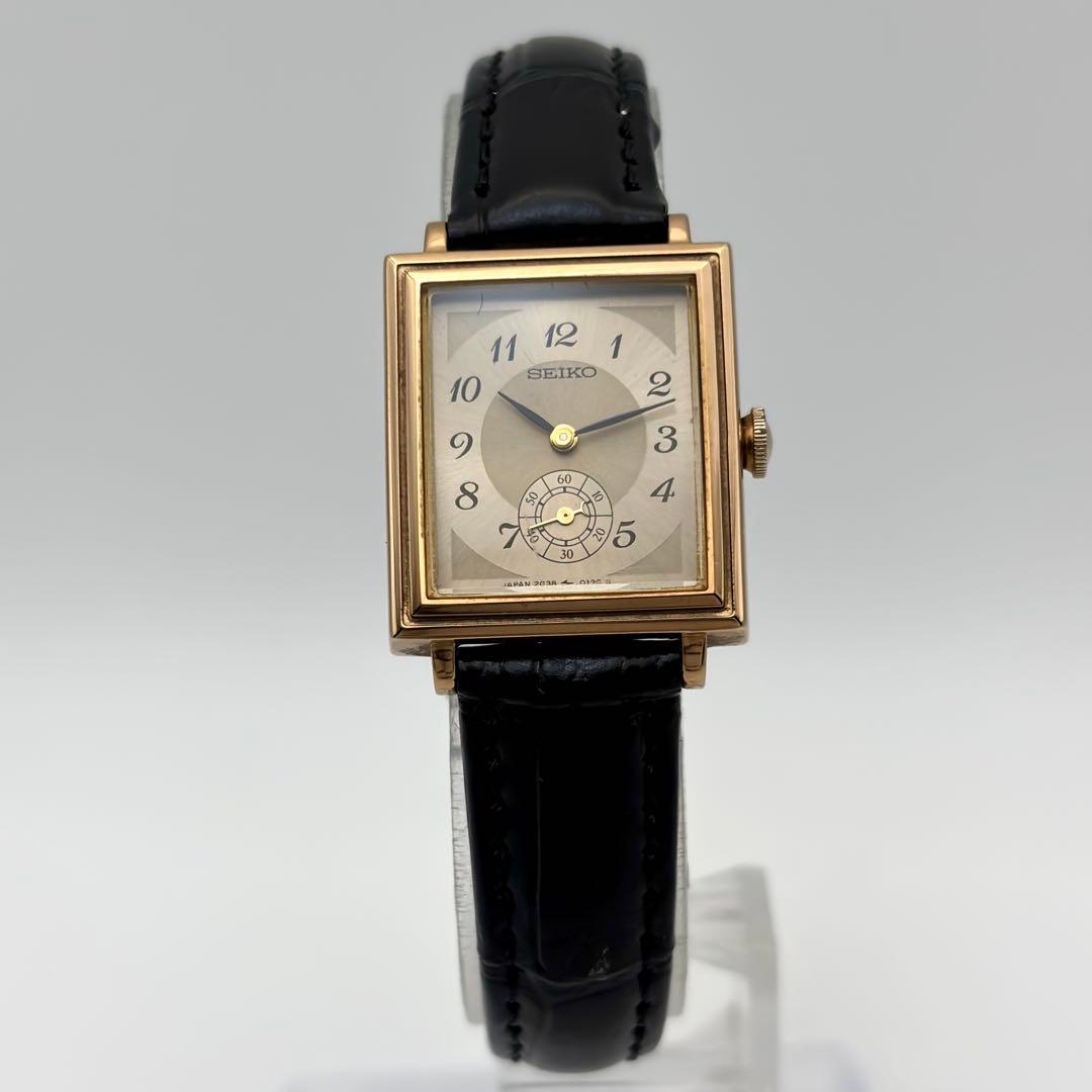 超希少✨SEIKO 腕時計 スクエア スモールセコンド ゴールド ヴィンテージ
