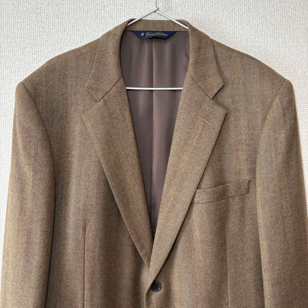 【美品】ブルックスブラザーズ ヘリンボーン ジャケット 茶 42REG L〜XL