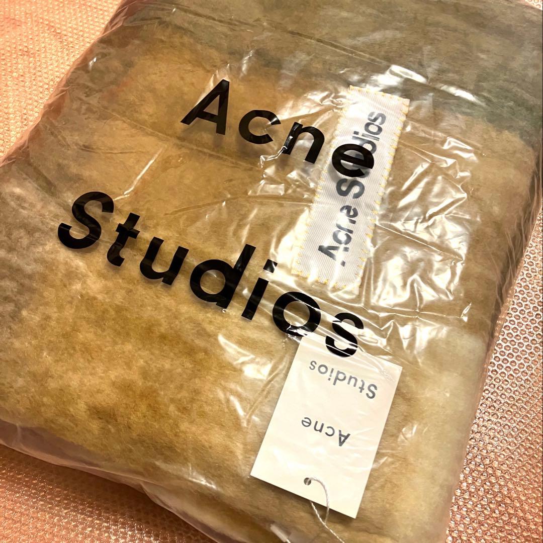 新品未使用♡Acne Studios モヘア チェック柄マフラー ブラウン系