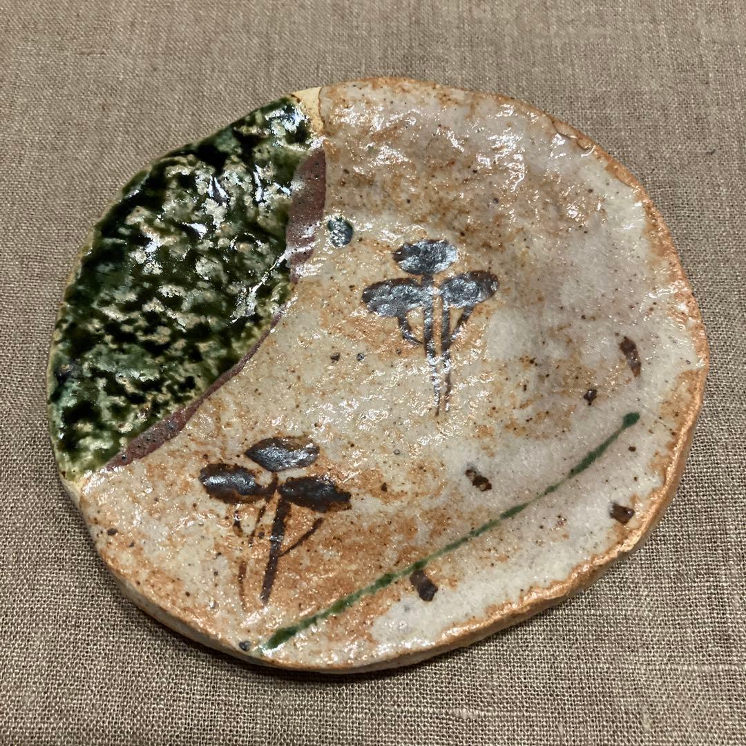 【未使用品】佐藤和次　皿　小皿　美濃焼　早蕨窯　織部焼　5枚　送料込み