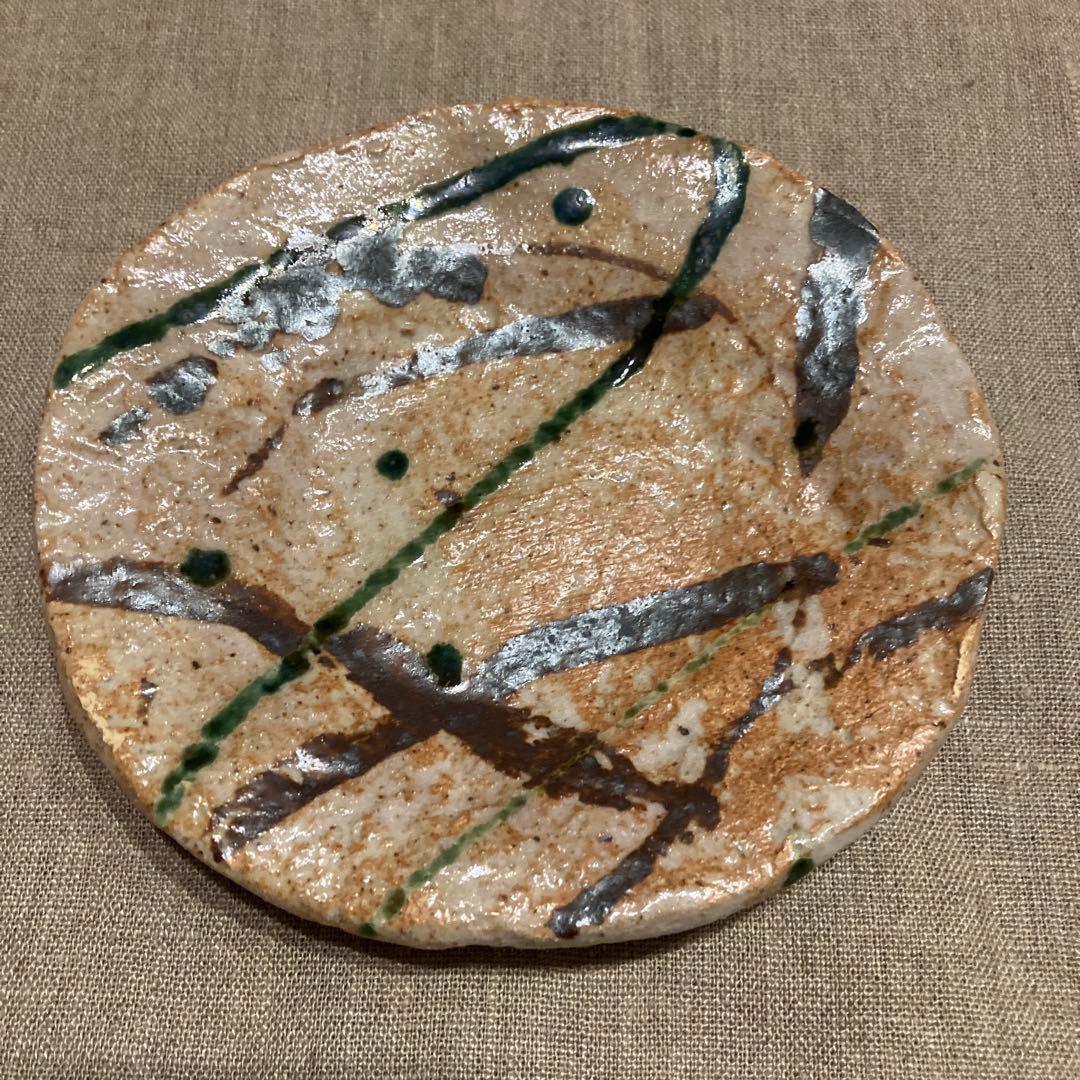 【未使用品】佐藤和次　皿　小皿　美濃焼　早蕨窯　織部焼　5枚　送料込み